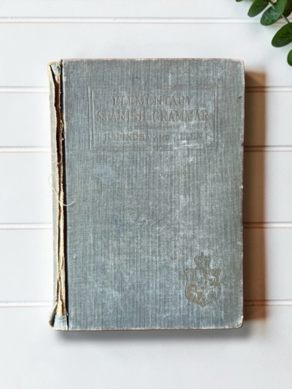 Vintage 1924 Elementary Spanish Grammar by Espinosa & Allen – Hardcover